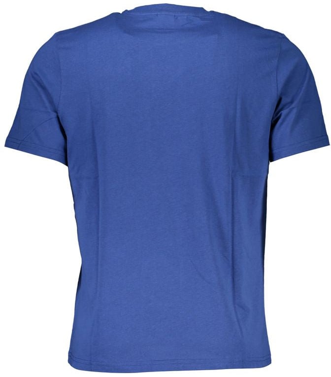 North Sails Blue Cotton Men T-Shirt Blauw