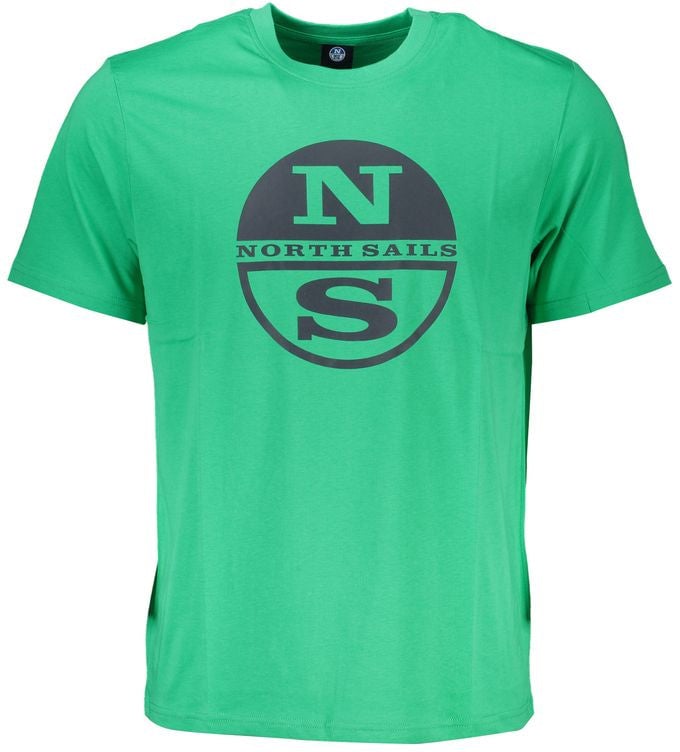 North Sails Verde Cotton Men T-Shirt Groen