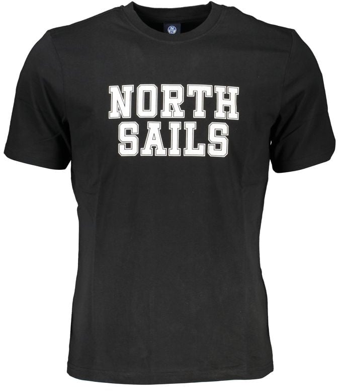 North Sails Black Cotton Men's T-Shirt Zwart