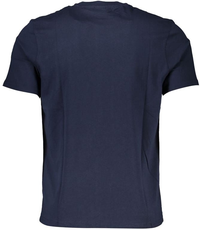 North Sails Blu Cotton Men T-Shirt Blauw