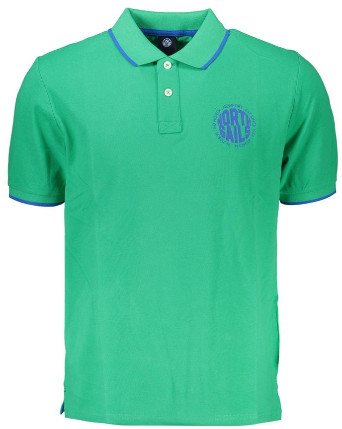 North Sails Verde Cotton Mens Polo Shirt Groen