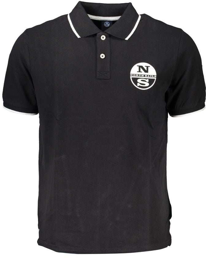 North Sails North Sails Black Cotton Men Polo Shirt Zwart