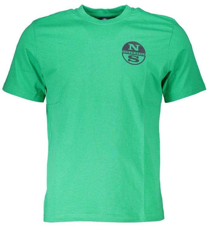 North Sails North Sails Verde Cotton Men T-Shirt Groen