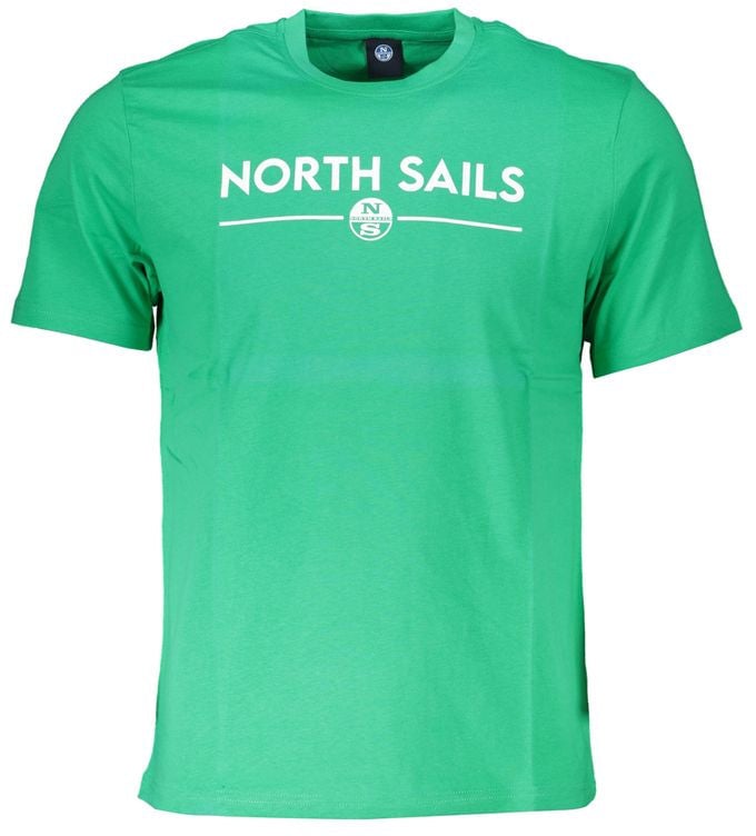 North Sails Verde Cotton Men T-Shirt Blauw