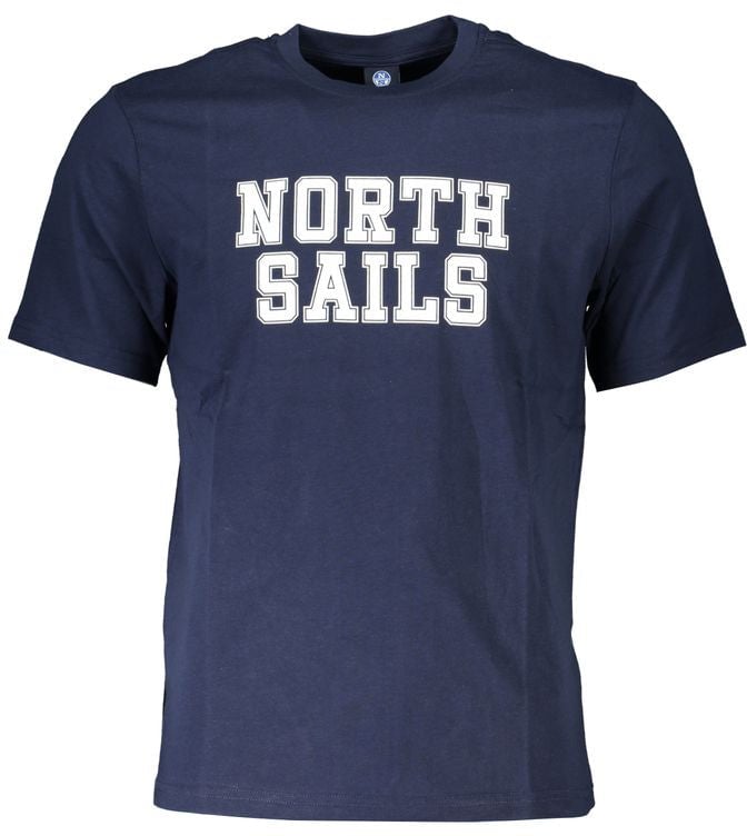North Sails North Sails Blu Cotton Men T-Shirt Blauw