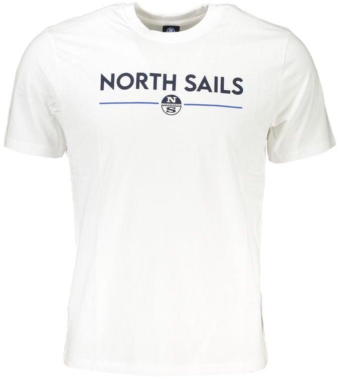 North Sails Bianco Cotton Men T-Shirt Wit