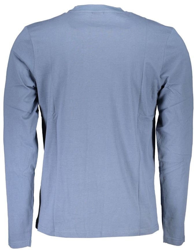 North Sails Blue Cotton Men T-Shirt Blauw