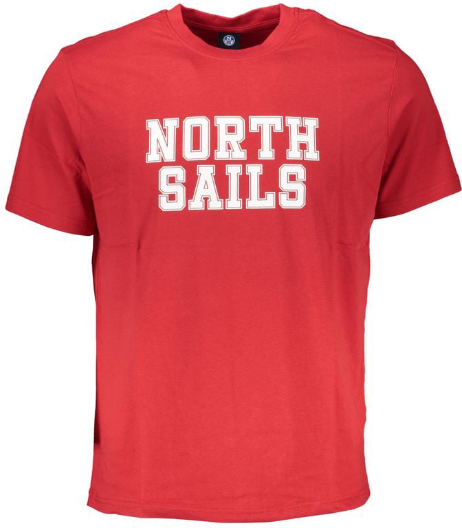 North Sails Rosso Cotton Men T-Shirt Rood