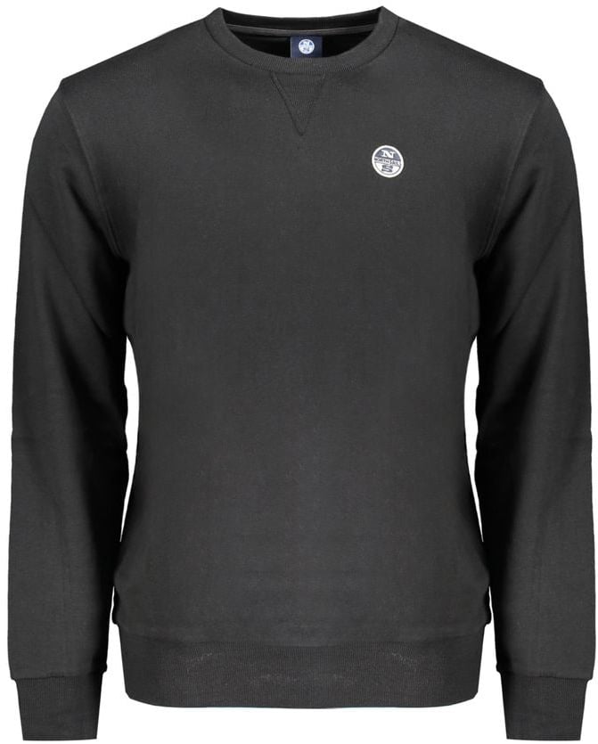 North Sails North Sails Black Cotton Men's Sweatshirt Zwart