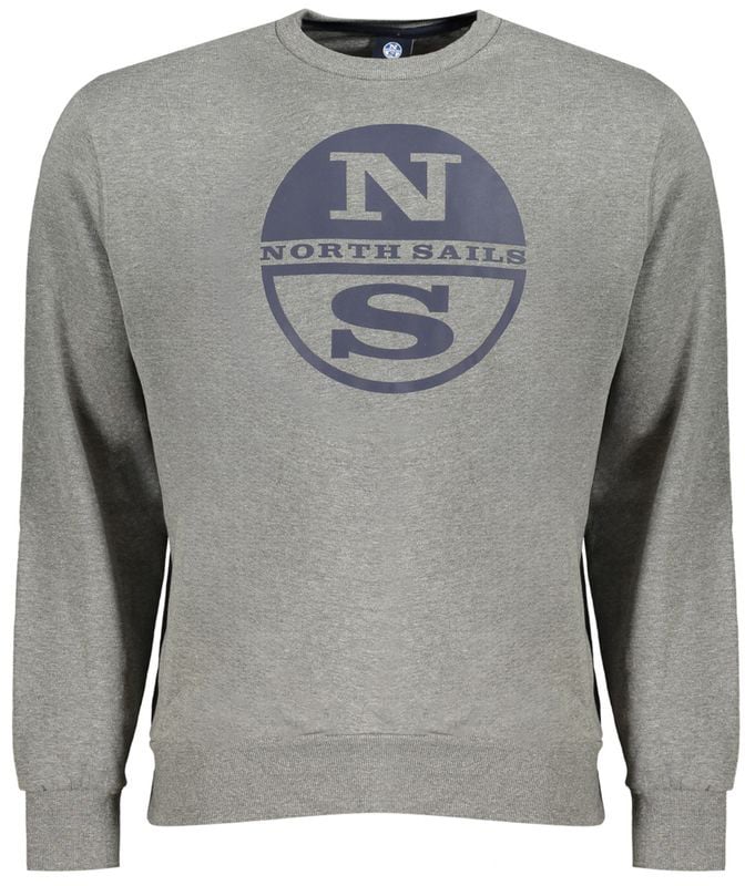 North Sails Grigio Cotton Men Sweatshirt Grijs