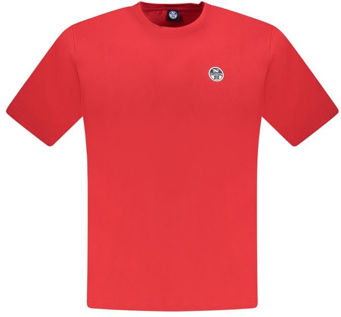 North Sails Rosso Cotton Men T-Shirt Rood