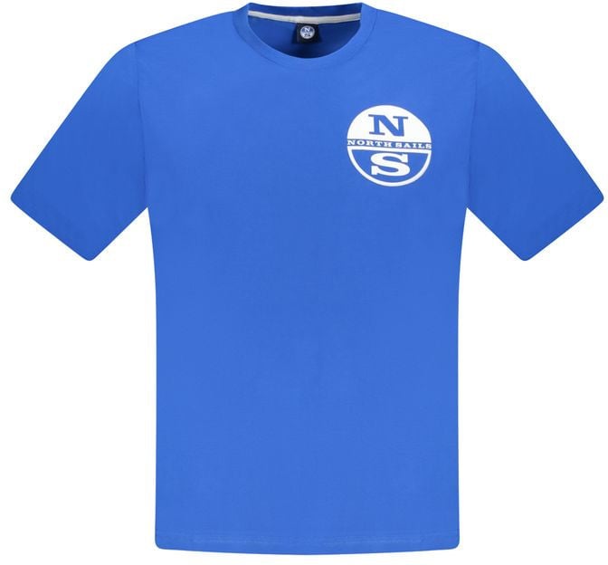 North Sails North Sails Blue Cotton Men's T-Shirt Blauw