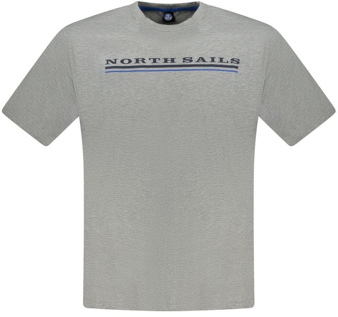 North Sails North Sails Grigio Cotton Men T-Shirt Grijs