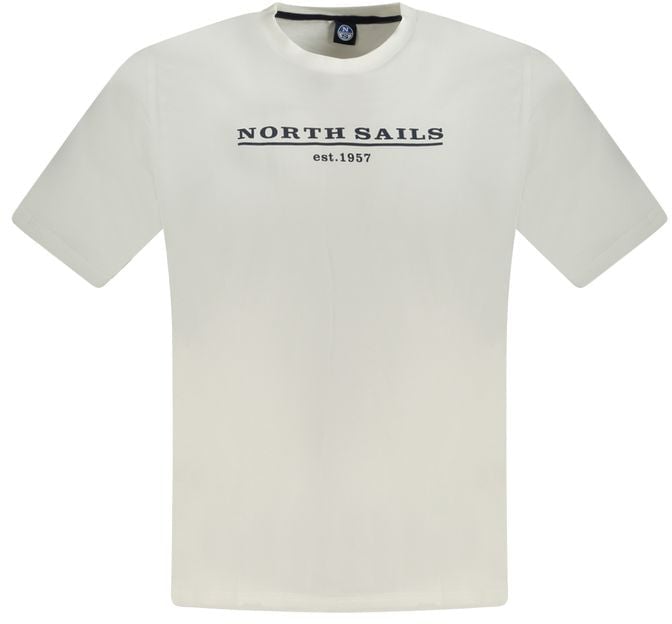 North Sails Bianco Cotton Men T-Shirt Wit