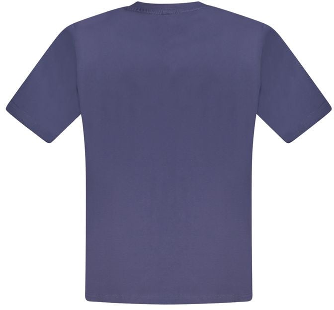 North Sails Blue Cotton Men T-Shirt Blauw