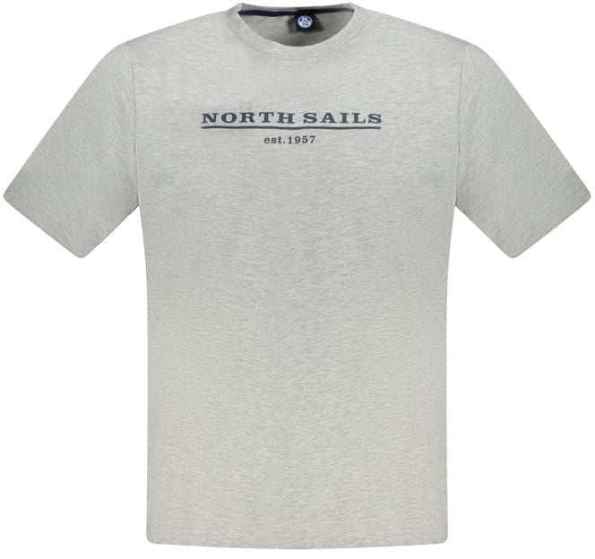 North Sails Grigio Cotton Men T-Shirt Blauw