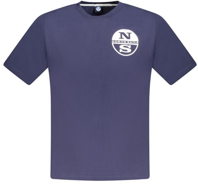 North Sails Blue Cotton Men's T-Shirt Blauw