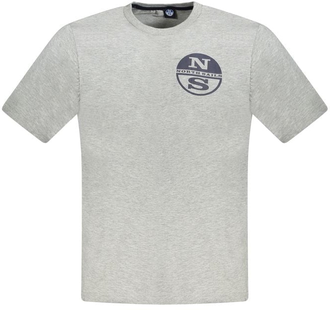 North Sails Gray Cotton Men's T-Shirt Grijs