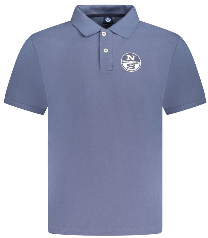 North Sails North Sails Blue Cotton Men Polo Blauw
