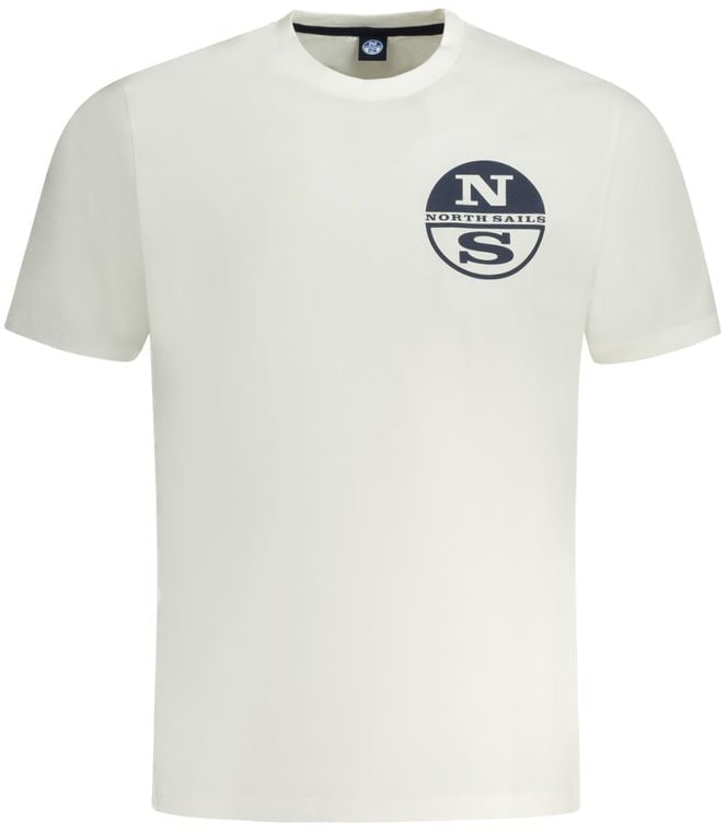 North Sails White Cotton Men's T-Shirt Wit