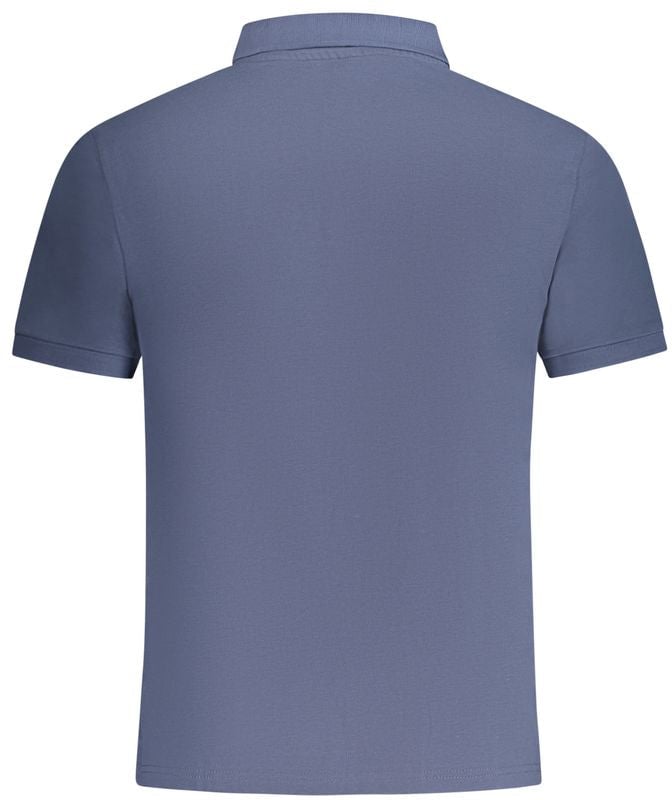 North Sails Blue Cotton Men Polo Shirt Blauw