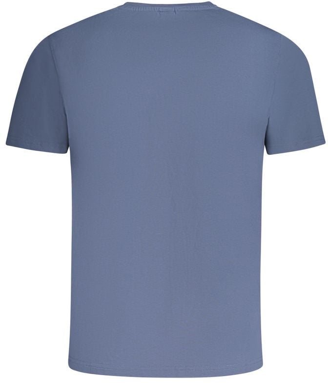 North Sails Blue Cotton Men T-Shirt Blauw