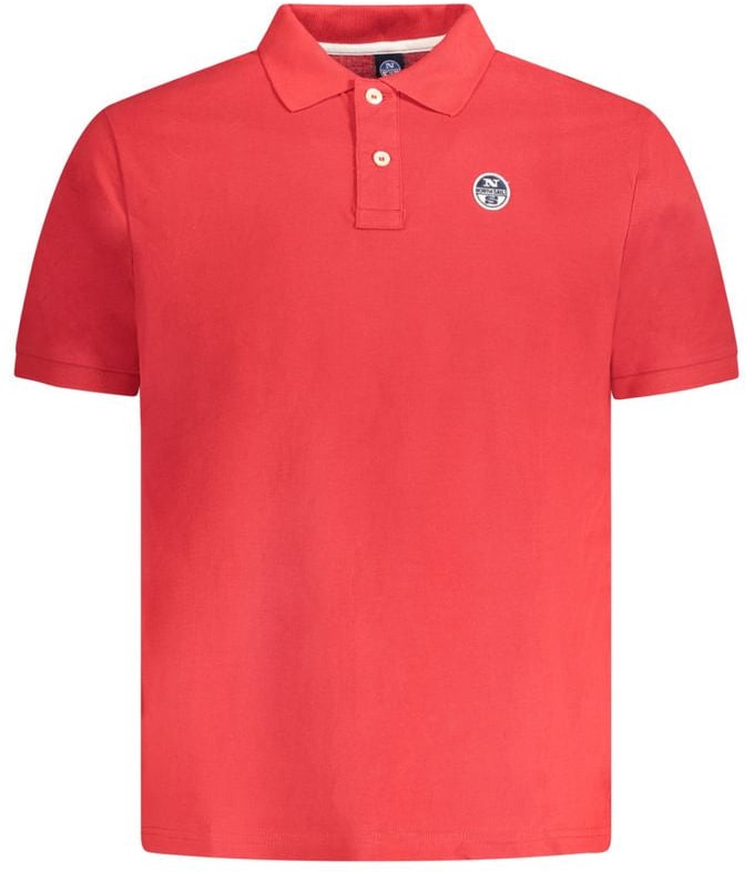 North Sails Red Cotton Men Polo Rood