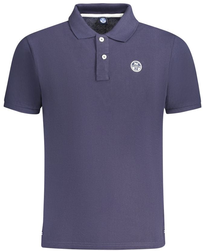 North Sails Blue Cotton Men Polo Blauw