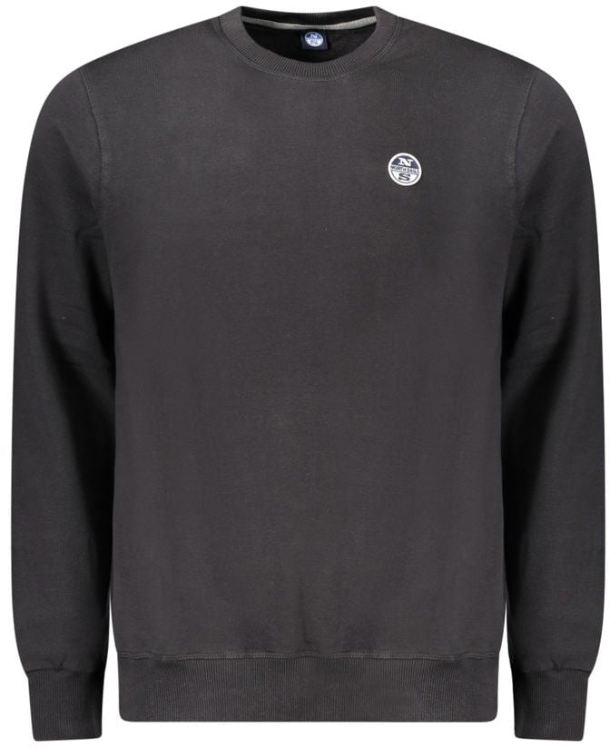 North Sails Black Cotton Men's Sweatshirt Zwart