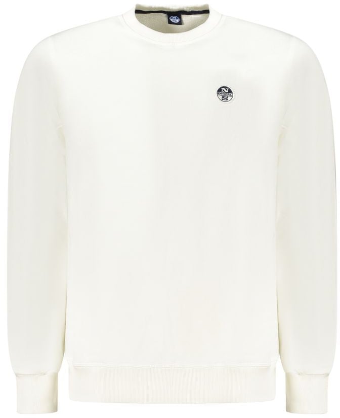 North Sails White Cotton Men Sweatshirt Wit