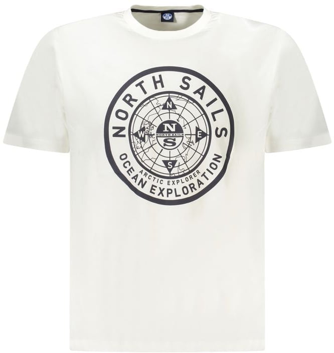 North Sails North Sails White Cotton Men T-Shirt Wit
