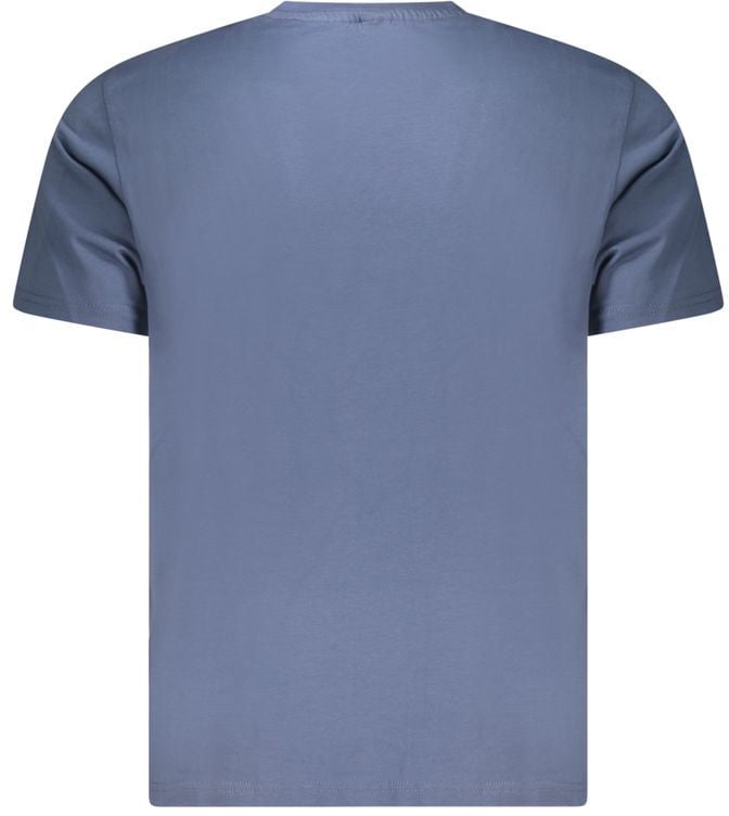 North Sails Blue Cotton Men T-Shirt Blauw