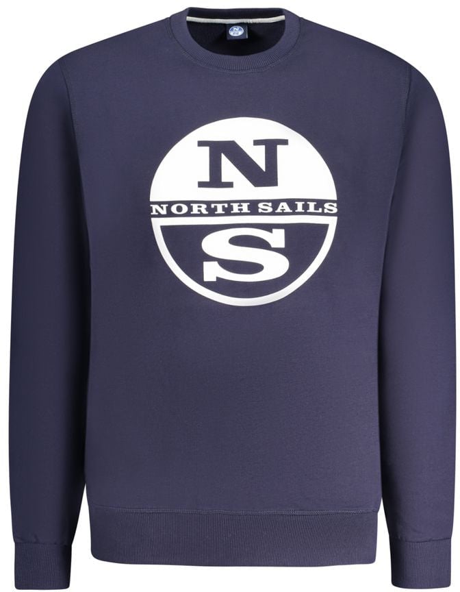 North Sails North Sails Blue Cotton Men Sweatshirt Blauw