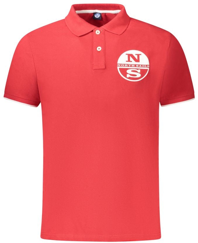 North Sails Red Cotton Men Polo Rood