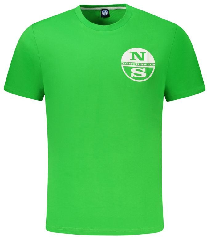 North Sails North Sails Verde Cotton Men T-Shirt Groen