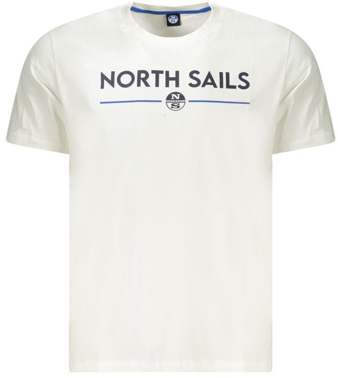 North Sails Bianco Cotton Men T-Shirt Wit
