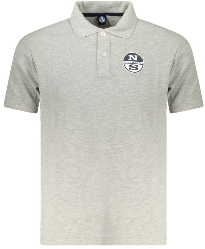 North Sails Grigio Cotton Men Polo Grijs
