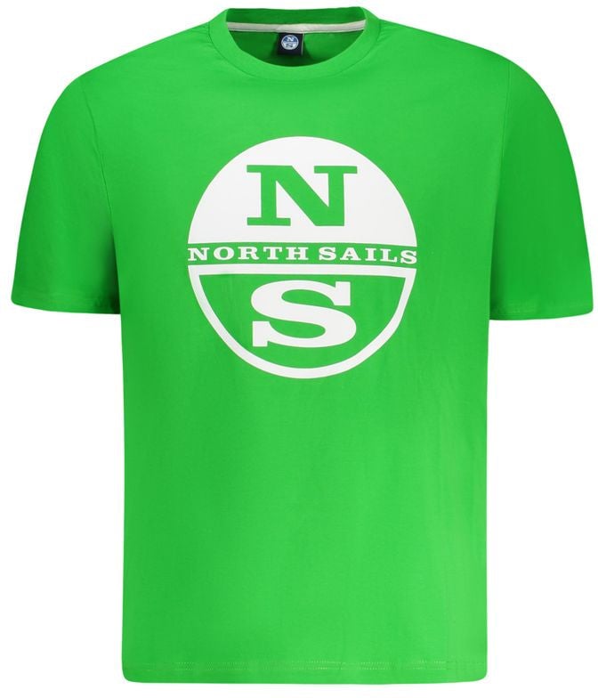 North Sails North Sails Verde Cotton Men T-Shirt Groen