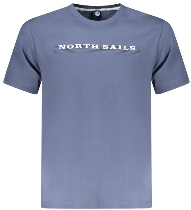 North Sails Blue Cotton Men's T-Shirt Blauw