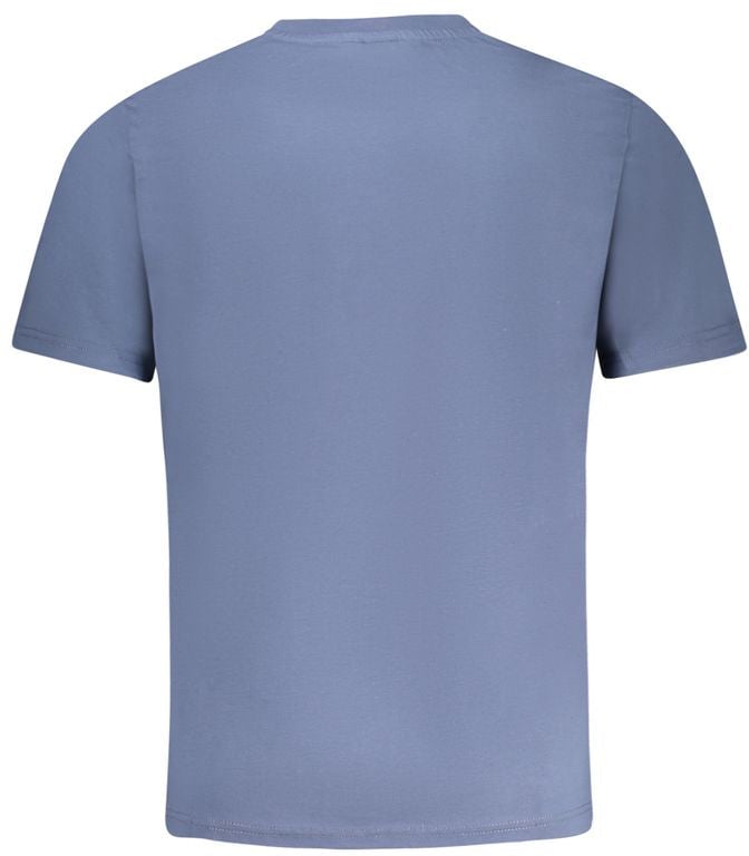 North Sails Blue Cotton Men T-Shirt Blauw
