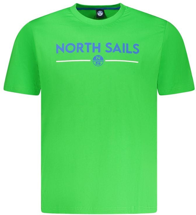 North Sails North Sails Verde Cotton Men T-Shirt Groen