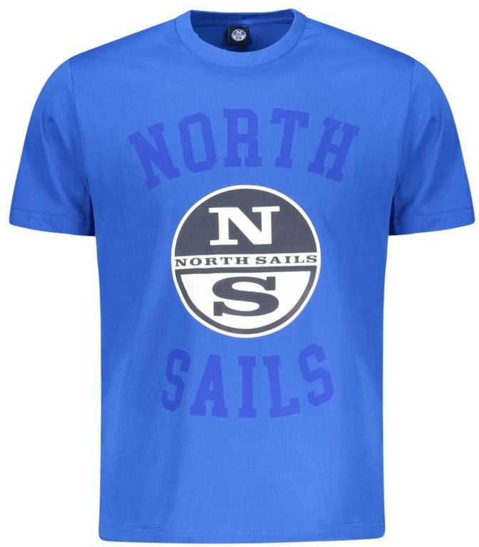 North Sails Blue Cotton Men's T-Shirt Blauw