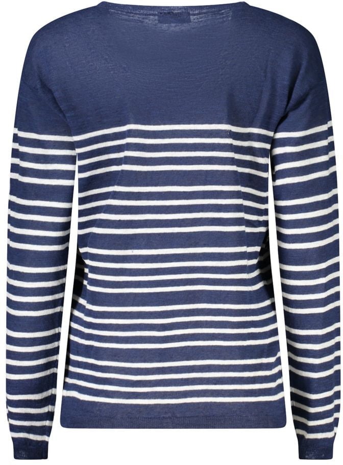 North Sails Blue Linen Women's Sweater Blauw