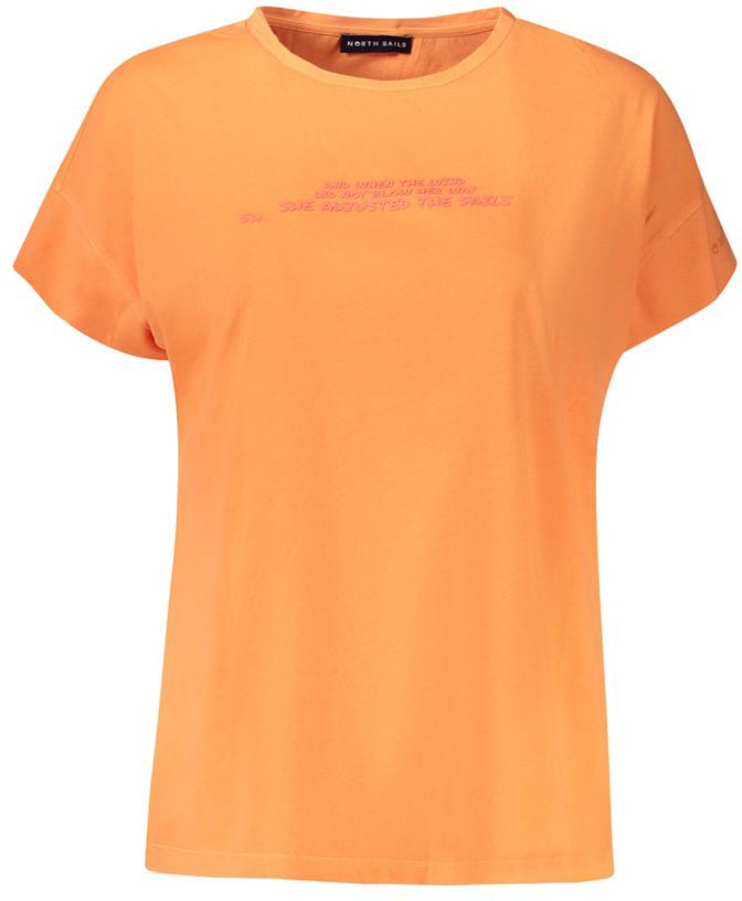 North Sails Arancione Cotton Women T-Shirt Oranje