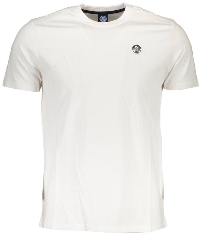 North Sails Bianco Cotton Men T-Shirt Wit
