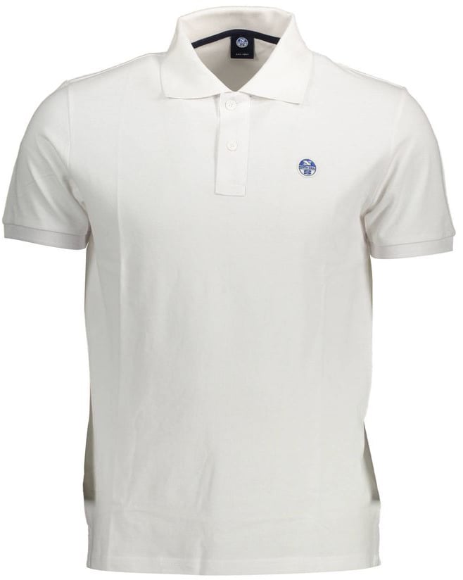 North Sails Bianco Cotton Men Polo Wit