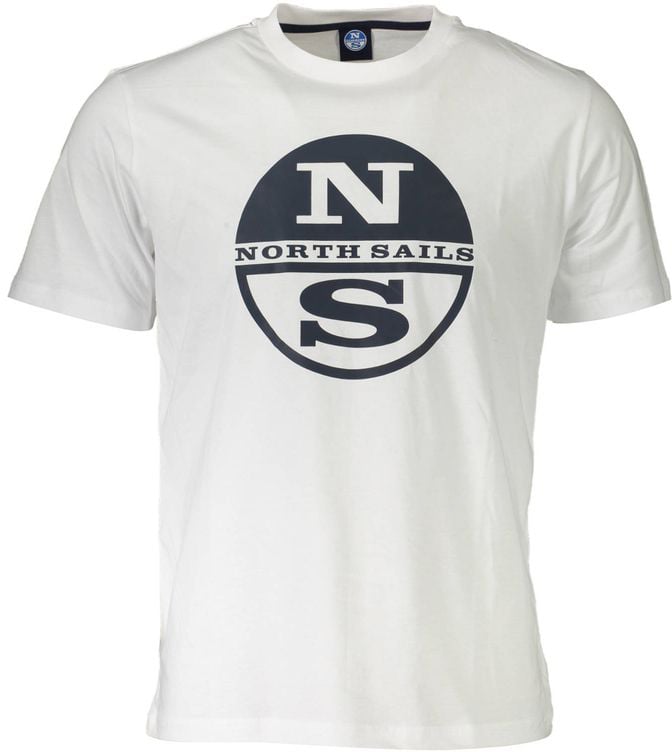North Sails North Sails White Cotton Men's T-Shirt Wit