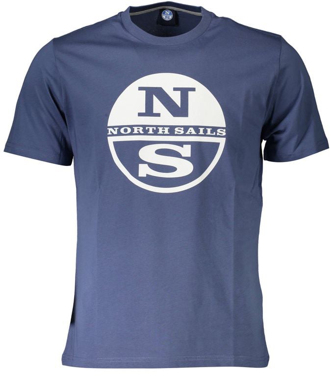North Sails North Sails Blu Cotton Men T-Shirt Blauw