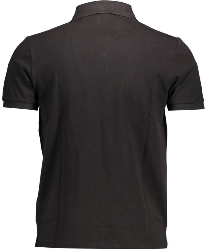 North Sails Black Cotton Men Polo Shirt Zwart