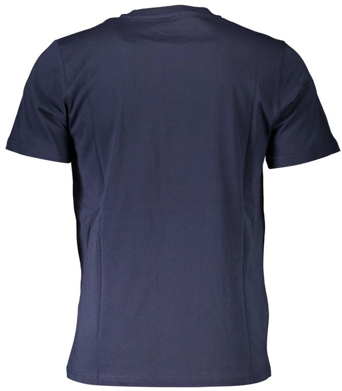 North Sails Blue Cotton Men T-Shirt Blauw